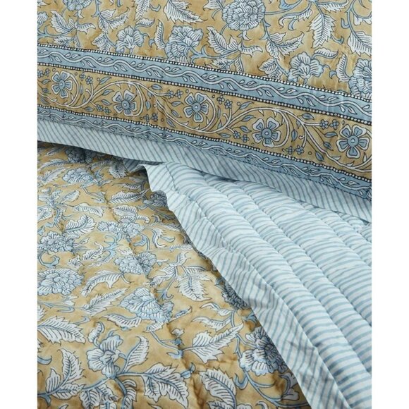 Charter Club Nadia Quilt Set King Reversible Block Print Stripes $385 - Picture 3 of 5